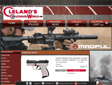 Tablet Screenshot of clelandsoutdoorworld.com